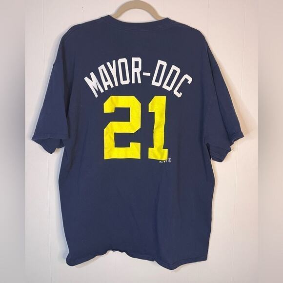 Majestic Milwaukee Brewers Cotton Shirt #21 Size 2XL - Picture 11 of 11